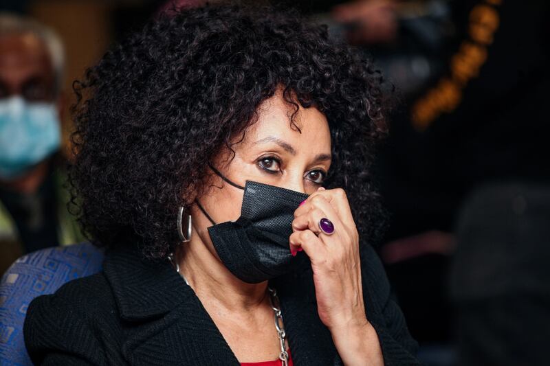 A defiant Lindiwe Sisulu faces down Luthuli House. File photo.